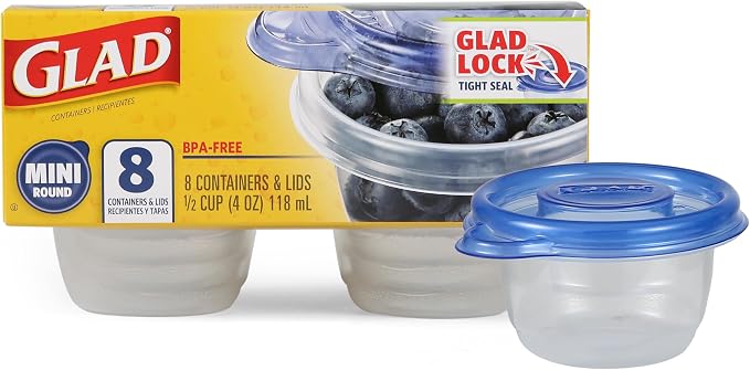 Glad GladWare Mini Round Food Storage Containers by GladTrashFoodStorage