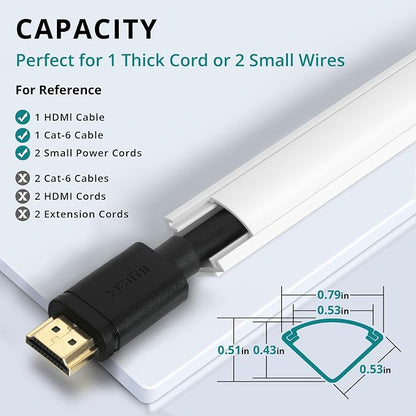 ZhiYo Corner Cable Hider for 1 Cord, Hide Wires on Wall Corner, Self-Adhesive - Image 2