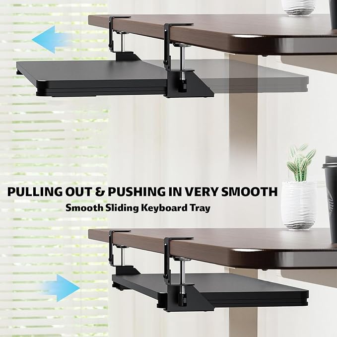 Large Keyboard Tray That Slides Out from Under The Desk, Pull Out - Image 6