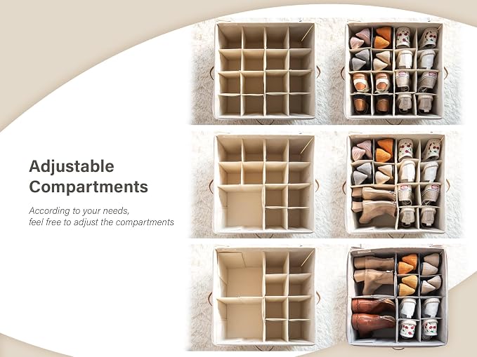StorageWorks Shoe Organizer for Closet, Fits up to 24 Pairs, Shoe Cubby Storage - Image 4