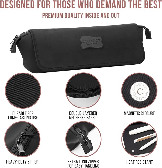 BAREFOOT CARIBOU Hair Tools Travel Bag and Heat Resistant Mat - Image 8