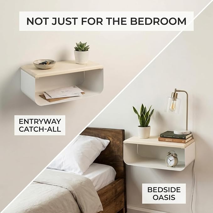Floating Nightstand with Spruce Top | Modern Bedroom Decor | Minimalist - Image 8