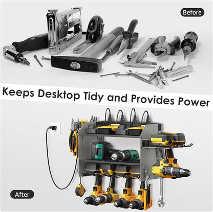 CCCEI Modular Power Tool Organizer Wall Mount Charging Station, Garage Drill - Image 4