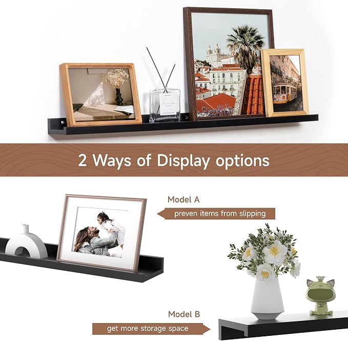 Fun Memories Picture Ledge Shelf, 36 Inch Floating Shelves Set of 2, Nursery - Image 6