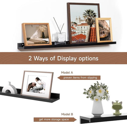 Fun Memories Picture Ledge Shelf, 36 Inch Floating Shelves Set of 2, Nursery - Image 6