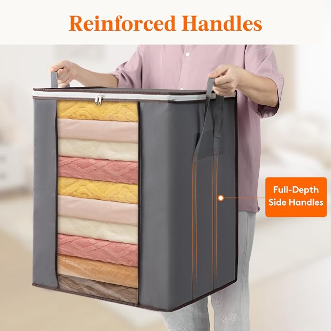Lifewit 120L Extra Large Blanket Storage Bags, Foldable Comforter Storage - Image 4