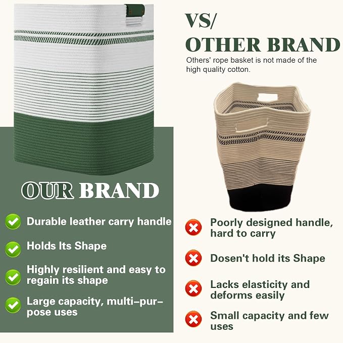 Laundry Hamper, 95L Tall Laundry Basket - Image 5