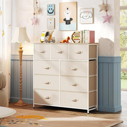 WLIVE 9 Drawer Dresser, Fabric Storage Tower - Image 8