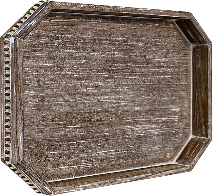 Wooden Decorative Tray, Rustic Serving Tray by CEDARLUX