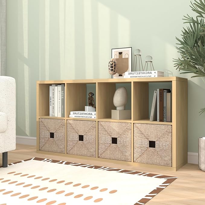 CTESNE【2026 Wooden Thick Frame 8 Cube Storage Organizer Shelf - Image 9