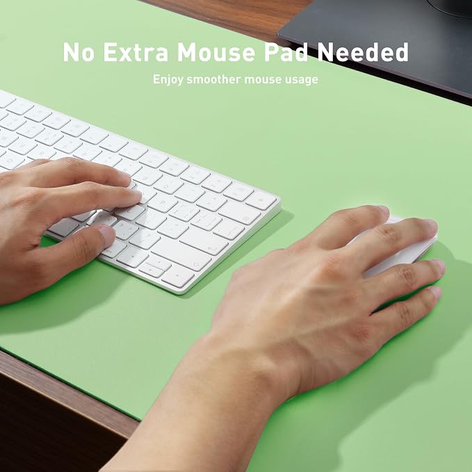 Aothia Leather Desk Pad Protector, Mouse Pad, Office Desk Mat, Non-Slip PU - Image 4