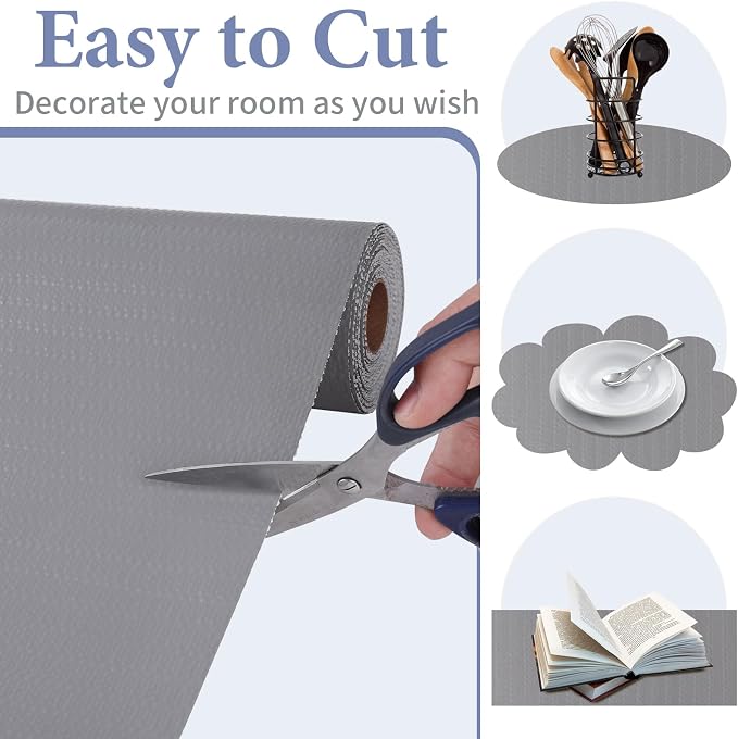 Drawer and Shelf Liner for Kitchen Cabinet: 12 in X 20 Ft Non Slip Waterproof - Image 6