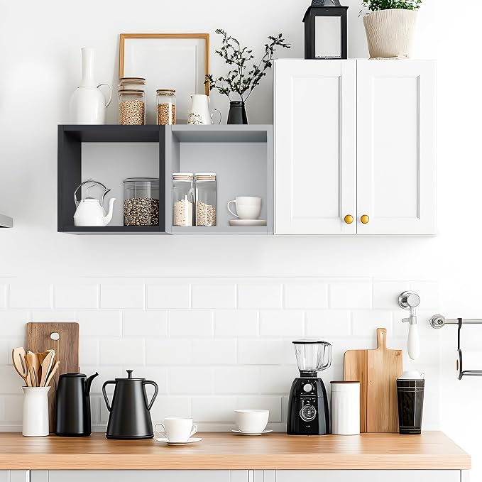 Cube Floating Shelves Set2, Display Shelves Wall Mount 7.75" D x 12.5" W x - Image 6