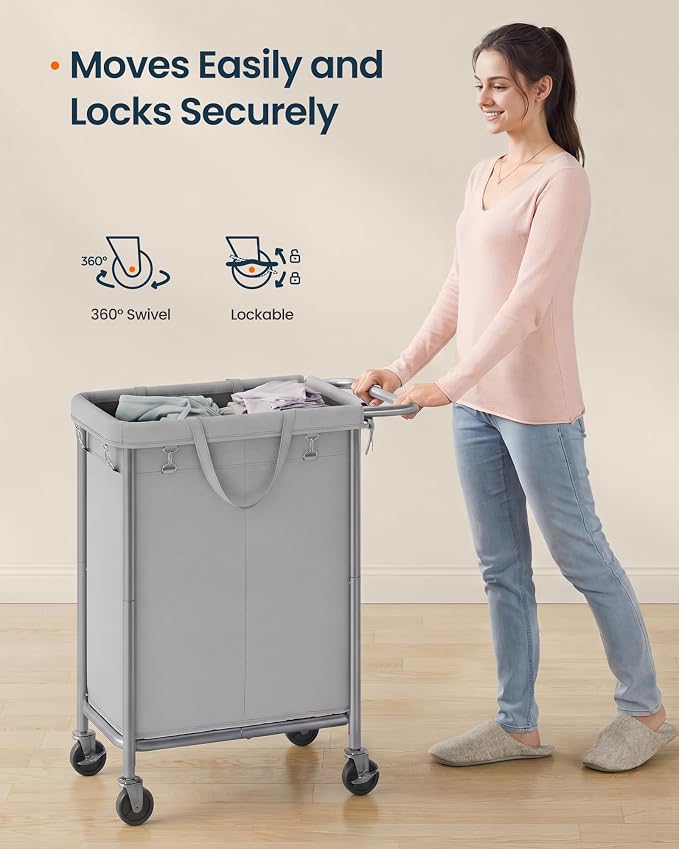 SONGMICS HOME Rolling Laundry Basket - Image 7