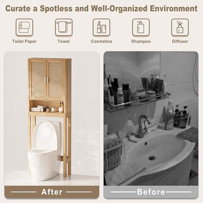 Over the Toilet Storage Cabinet, Bathroom Storage Cabinet - Image 8