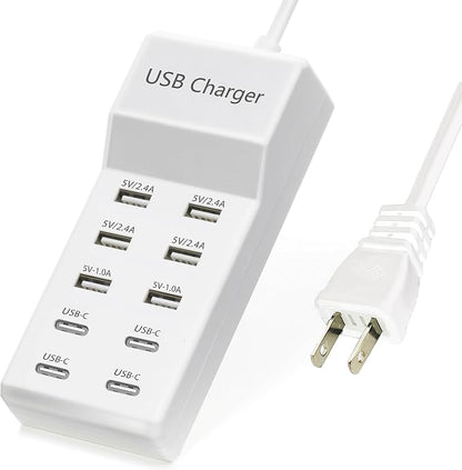 USB Charger, 50W USB Charging Station by Wyssay