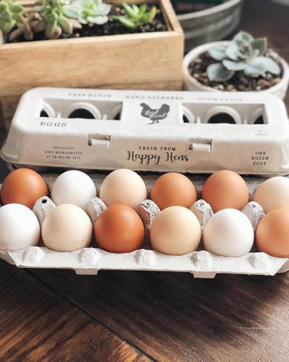 90 Egg Cartons- Adorable Printed Vintage Design - Image 2