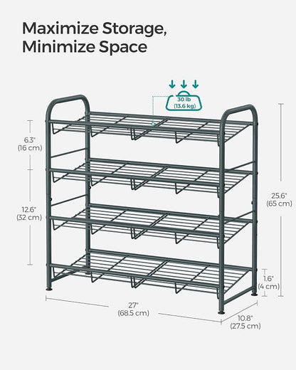 SONGMICS Shoe Rack, 4 Tier Shoe Organizer - Image 4