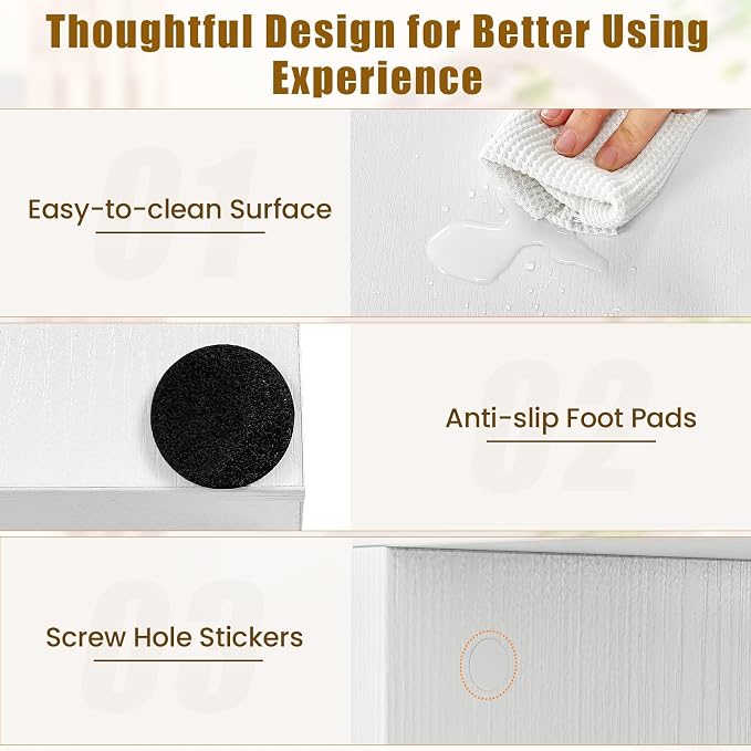 LDAILY L-Shaped TV Stand, TV Entertainment Center - Image 3