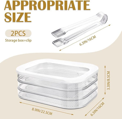 2 Pack 3-Layer Deli Meat Container - Image 2