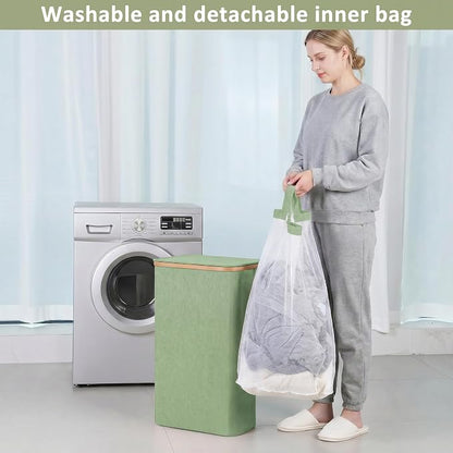 iEGrow 65L Slim Laundry Hamper, Narrow Laundry Basket - Image 6