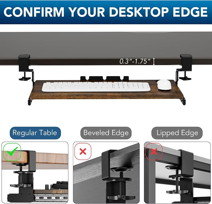 AX WABER Keyboard Tray Under Desk Pull Out - Image 8