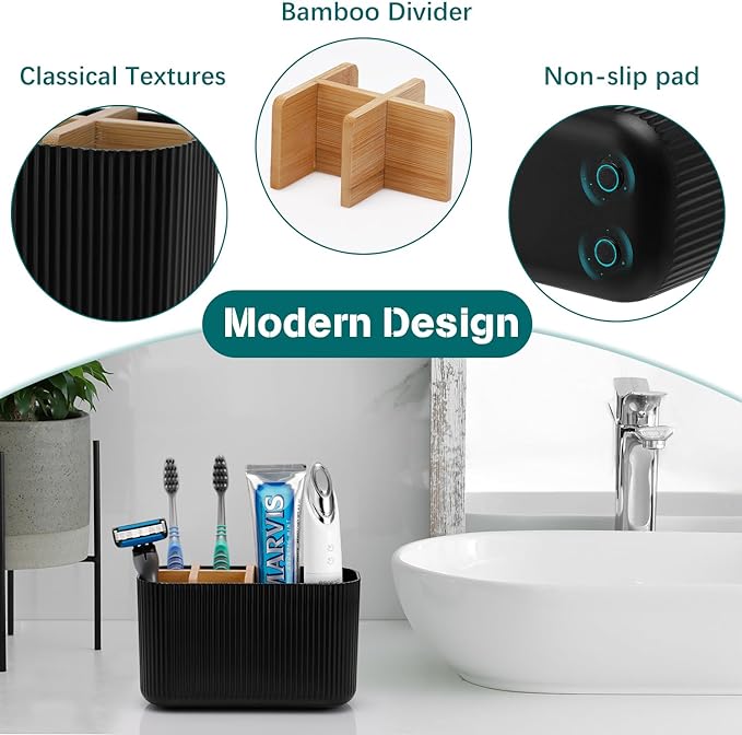 Black Toothbrush Holder - Image 3