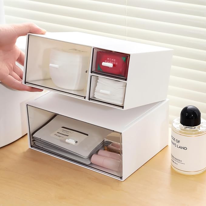 Desk Organizer with 4 Drawers, Makeup Organizer, Desktop Storage Box, Cosmetics - Image 6