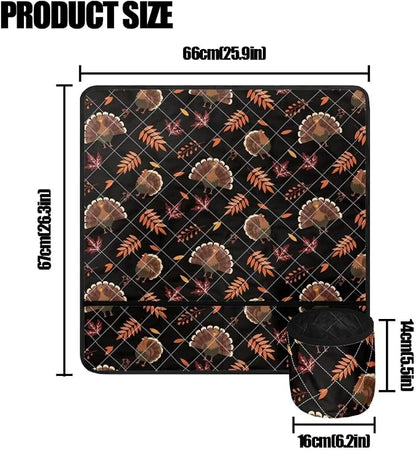 Gomyblomy Turkeys Sewing Machine Silencer Mat, Thanksgiving Theme Durable Dust - Image 6