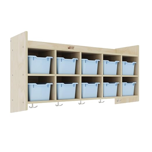 ECR4Kids 10-Section Hanging Coat Locker by ECR4Kids