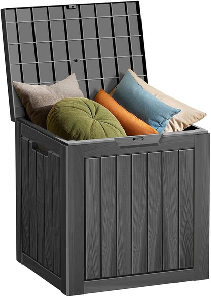 35 Gallon Outdoor Storage Box Waterproof Lockable Resin Deck Box Large by Decksplore%E2%80%94BuiltforOutdoor