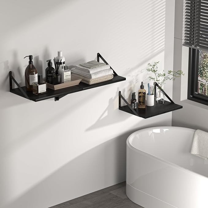Heimlove Black Deep Floating Shelves - Image 6
