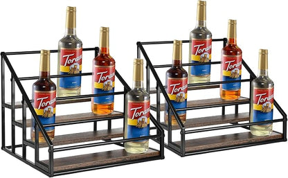 Coffee Syrup Rack Organizer, Liquor Bottle Display Shelf, Water cup display by Unknown