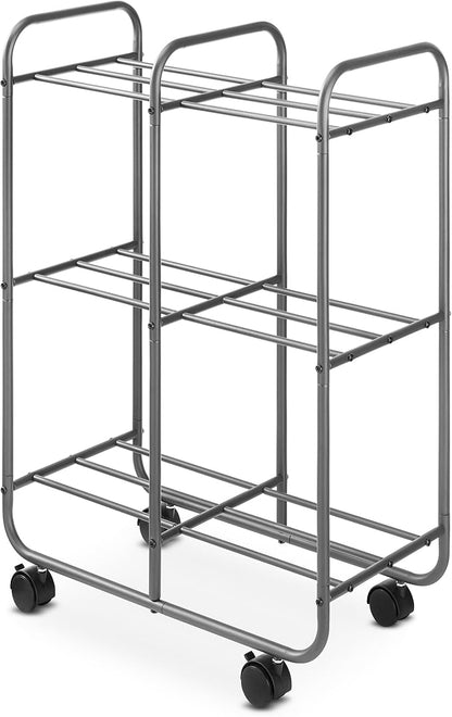 Whitmor 3 Tier Rolling Cart, Portable Closet, Metal Rolling Storage Cart by Whitmor