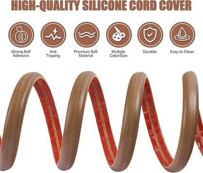Floor Cord Cover Cable Cavity Self Adhesive Cord Hider Floor 10FT Floor Cable - Image 3
