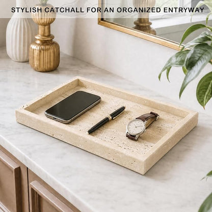 Marble Bathroom Tray for Countertop & Home Decor, Natural Decorative Marble - Image 7