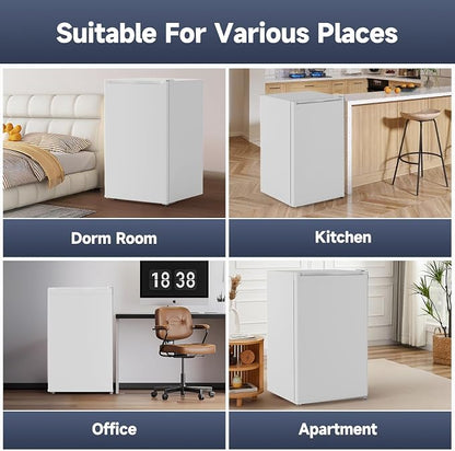 4.3 Cu.Ft Mini Fridge with Freezer, Single Door Refrigerator with Adjustable - Image 7