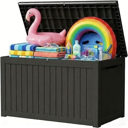 270 Gallon Outdoor Storage Box Resin Deck Box All Weather Waterproof Large by Decksplore%E2%80%94BuiltforOutdoor
