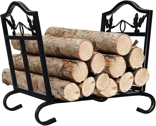 IRONMAX Portable Firewood Rack, Folding Heavy Duty Steel Log Storage Rack by IRONMAX