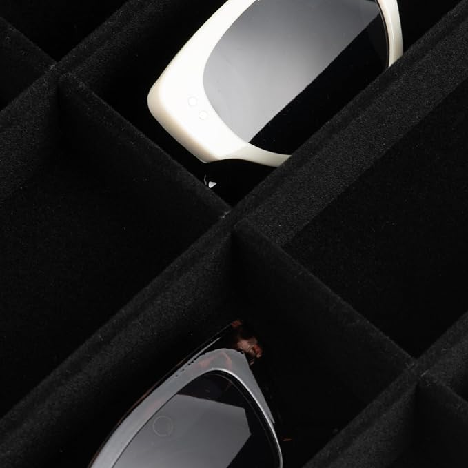 Frebeauty Sunglass Organizer, Velvet Glasses Organizer, 8-Slot Sunglasses Tray - Image 5