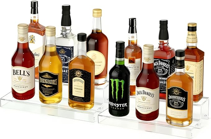 JUESHA 2 Tiers Bar Shelves for Liquor Bottles by Unknown
