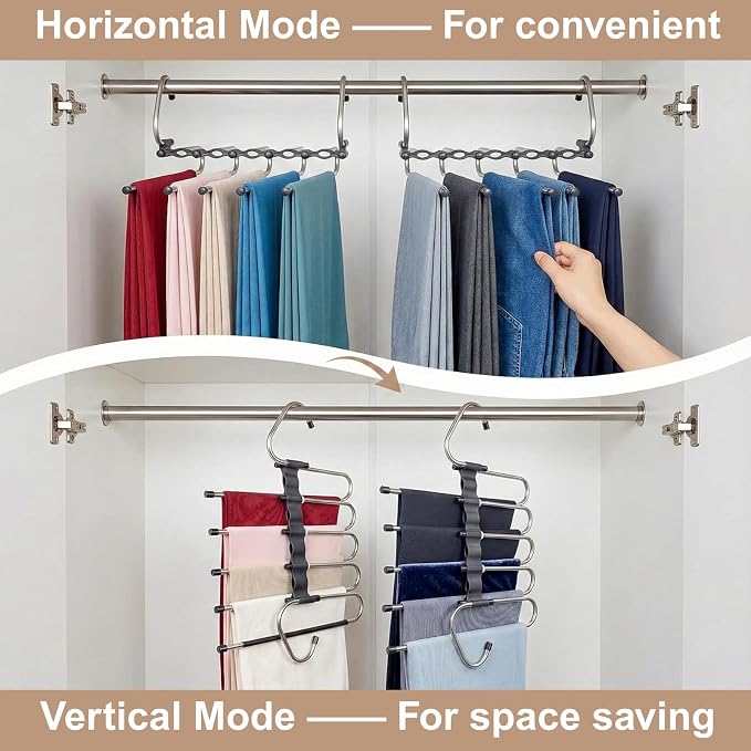 Pants Hangers Space Saving, 5 Tier Jeans Hanger - Image 4