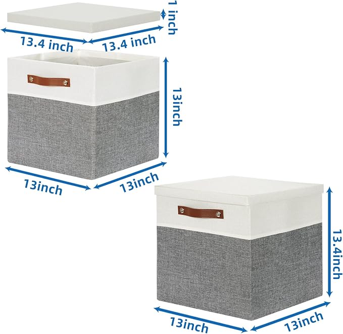 Temary Cube Storage Bins with Lids - Image 2