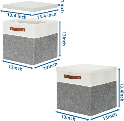 Temary Cube Storage Bins with Lids - Image 2