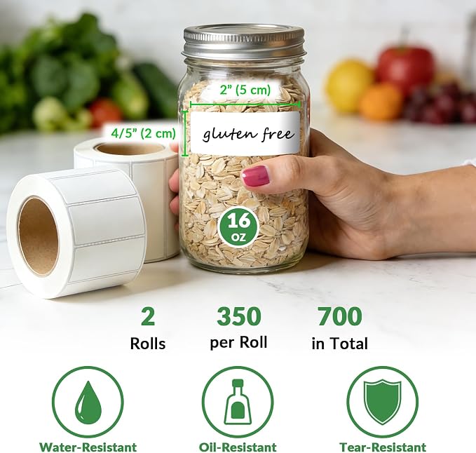 NATURALABEL 700 PCS Blank Removable Freezer Labels - Image 6