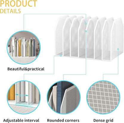 Metal 7 Section File Folder Organizer - Image 3
