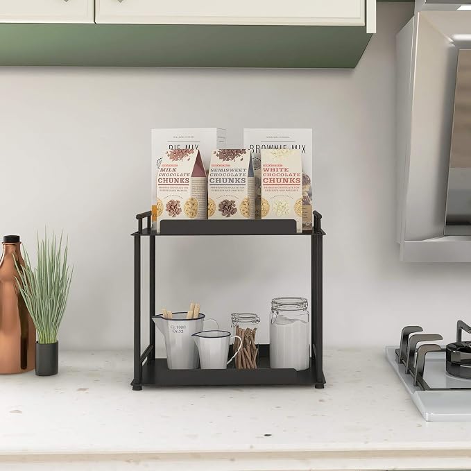 FLE Bathroom Organizer Countertop, Bathroom Counter Organizer Decorative Tray - Image 3