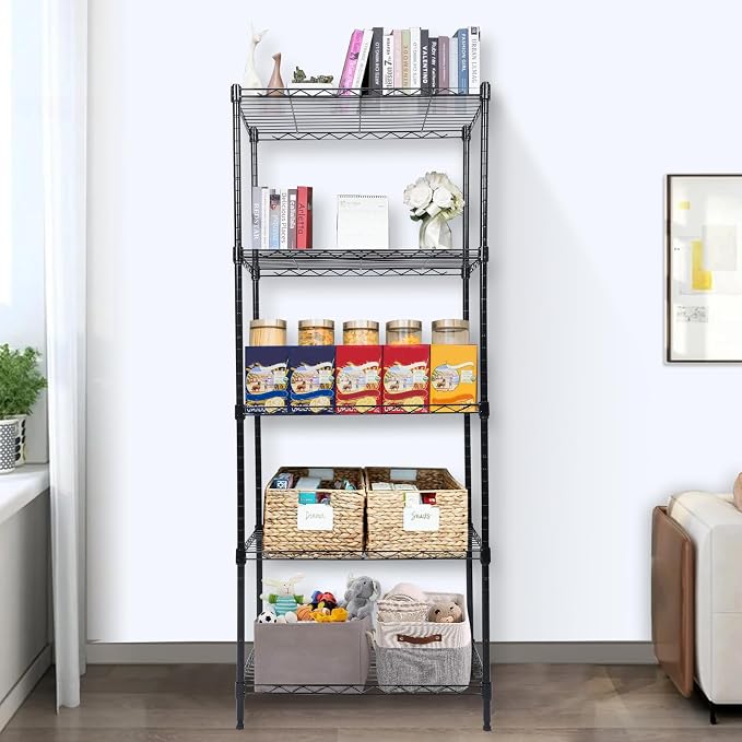 Whitmor 5 Tier Shelving Unit, Adjustable Storage Shelves - Image 2