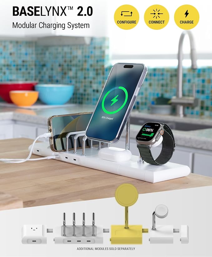 Scosche BL2MSiQWT-AP BaseLynx™ 2.0 2-in-1 Modular Charging Station - Image 7
