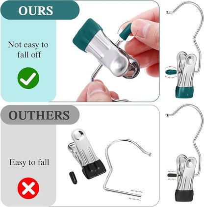 Yinder Boot Hangers Clips Laundry Hooks Hanging Stainless Steel Clothes Pins - Image 3